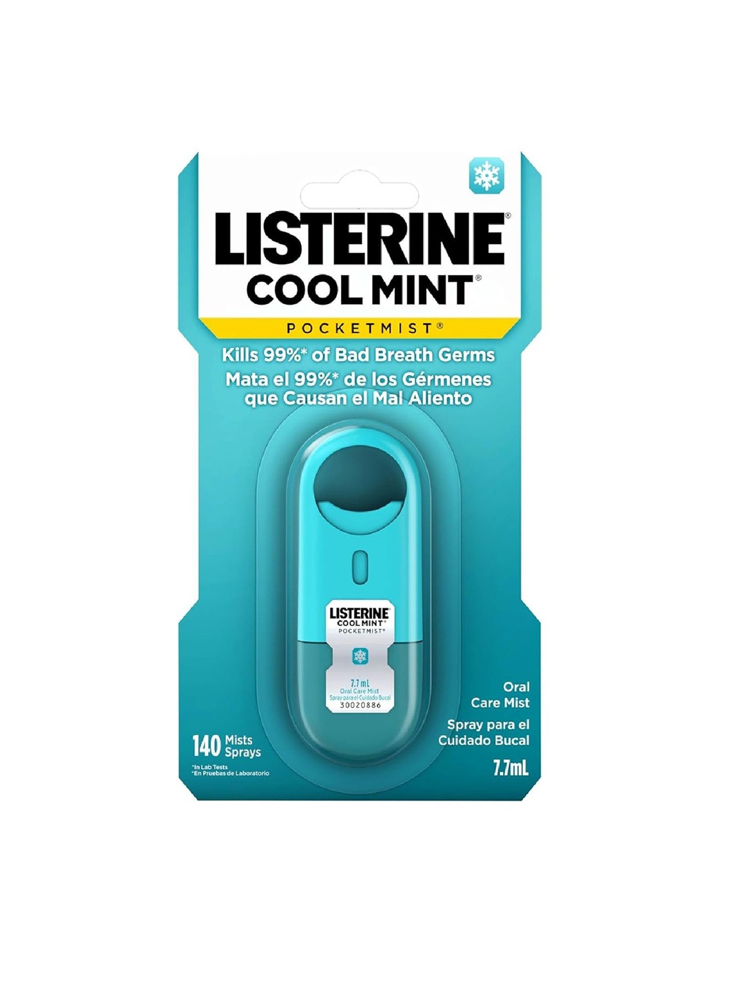 

LISTERINE Cool Mint Pocket Mist For Oral Care - 7.7 ml, Turquoise blue