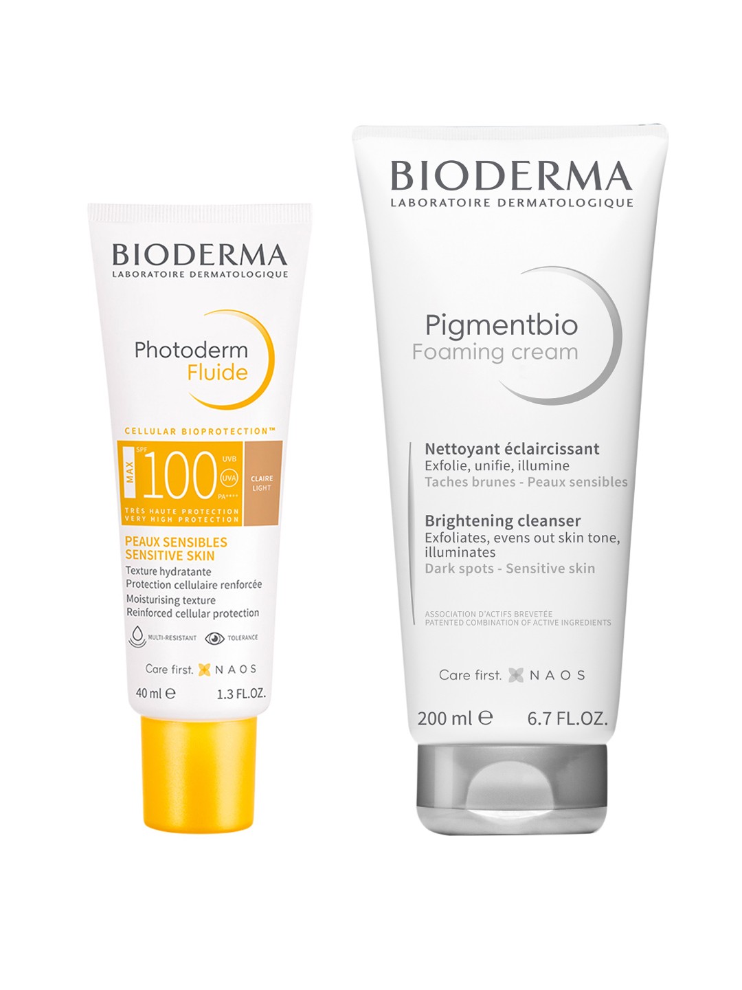 

Photoderm Set of Aquafluide SPF100+ Sunscreen 40ml & Pigmentbio Foaming Cleanser 200ml, Transparent