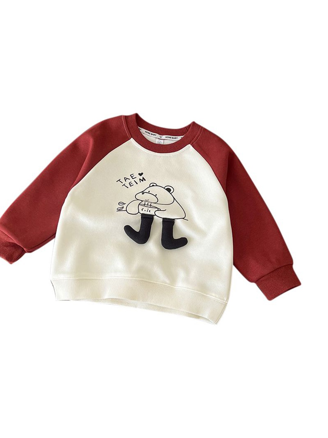 

StyleCast x Revolte Girls Printed Pullover Cotton Sweatshirt, Red