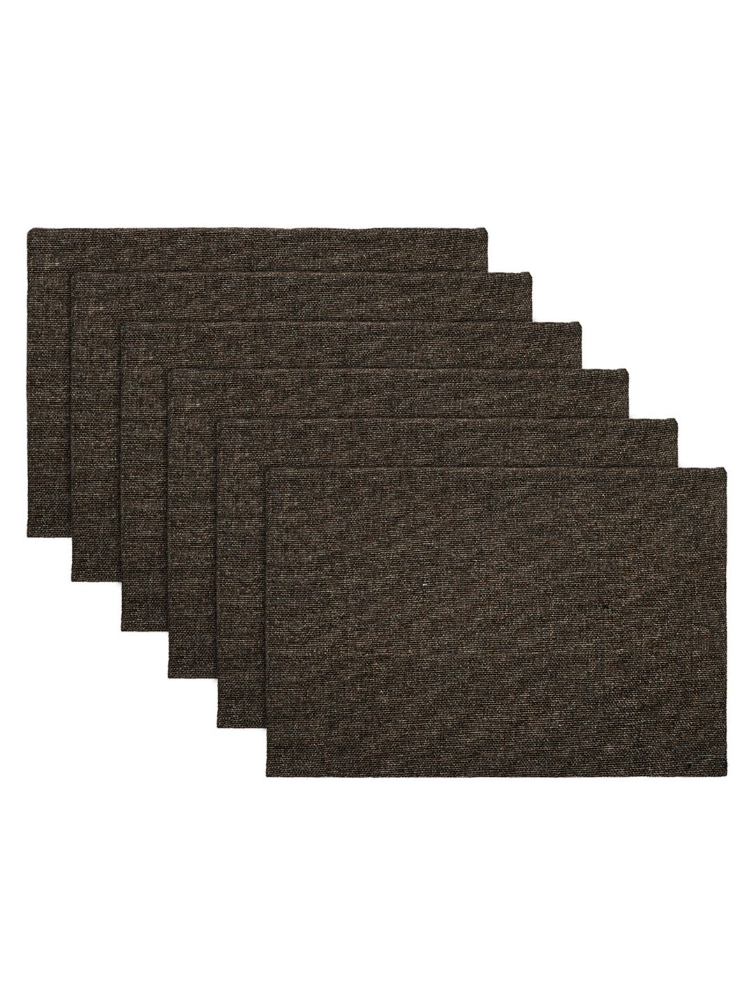 

Kuber Industries Black Multiuses Jute Table Placemat For Kitchen Dining Table Set of 6