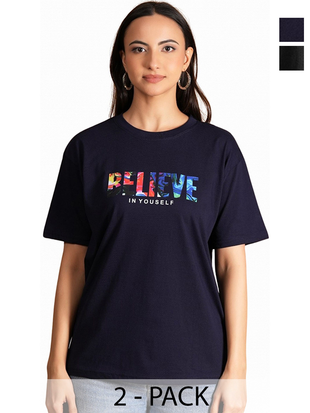 

Metronaut Women Typography 2 Printed T-shirt, Multi