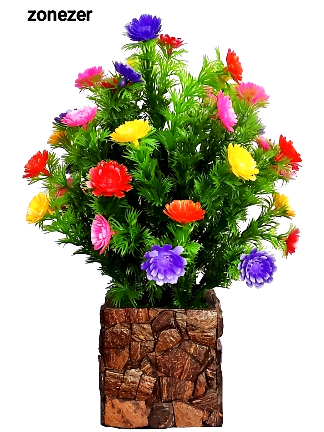 

ZONEZER Pink 1 Pieces Tulip Artificial Flower With Pot