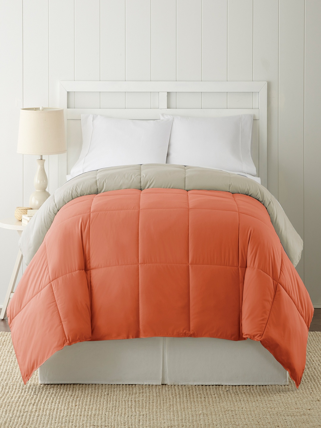 

Modern Threads Orange & White Microfiber AC Room 120 GSM Single Bed Comforter