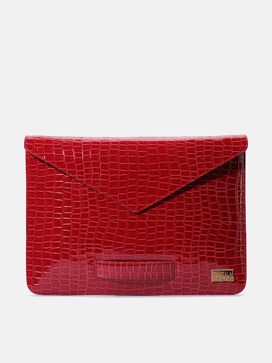 

VASKA Women Textured Laptop Sleeve, Red