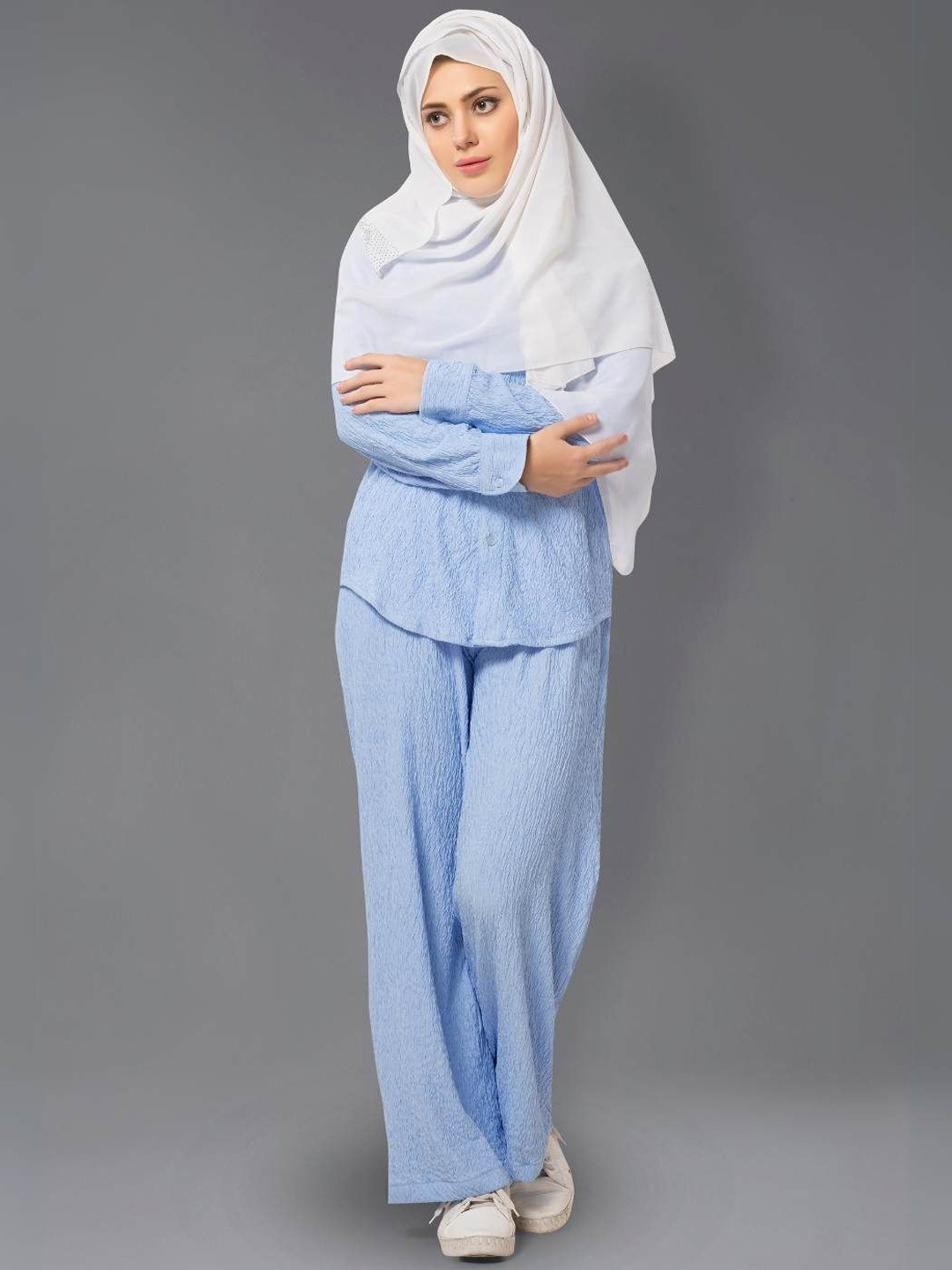 

cherrylavish Shirt Collar Shirt With Trousers, Blue