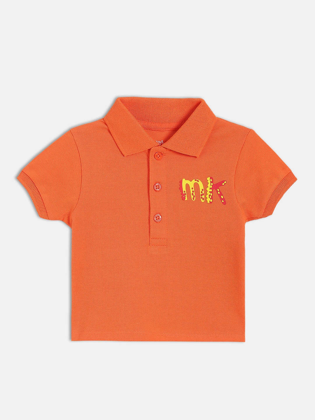 

MINI KLUB Boys Polo Collar Applique T-shirt, Orange