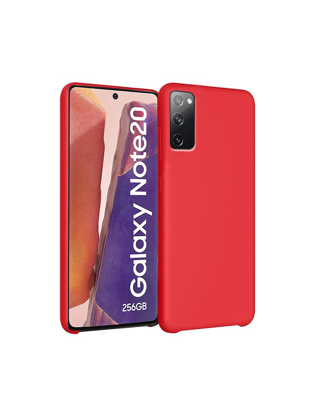 

LIRAMARK Liquid Silicone Soft Back Cover Case for Samsung Galaxy Note 20, Red