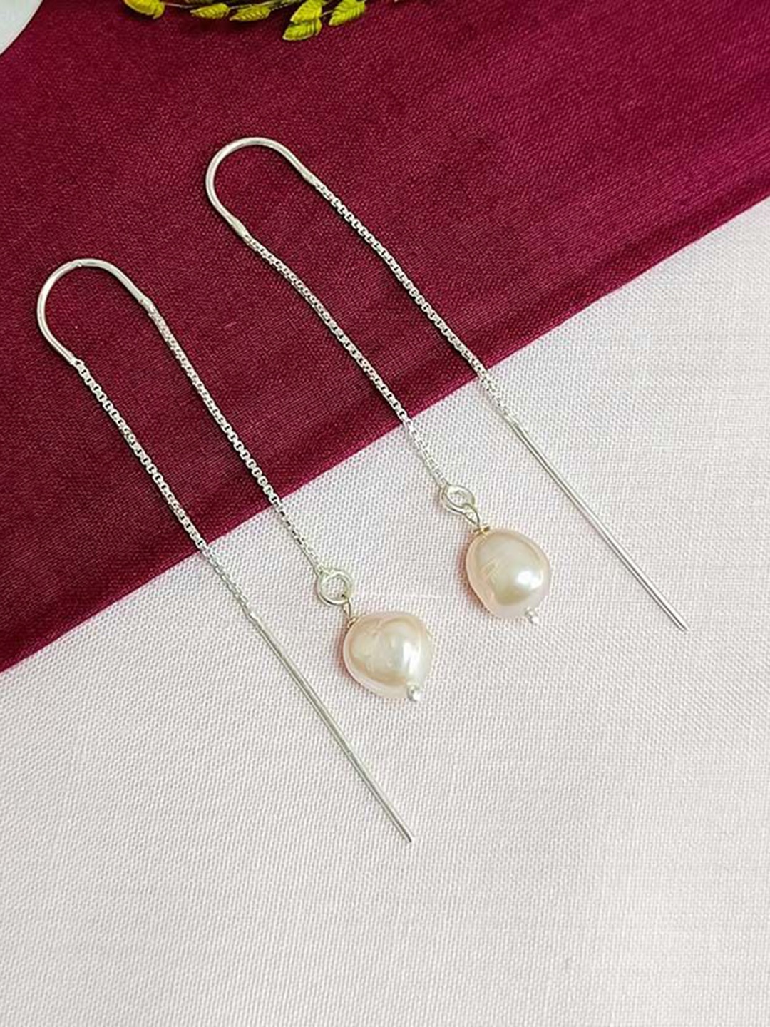 

INARI SHINES 925 Sterling Silver Plated Spherical Shaped Drop Earrings