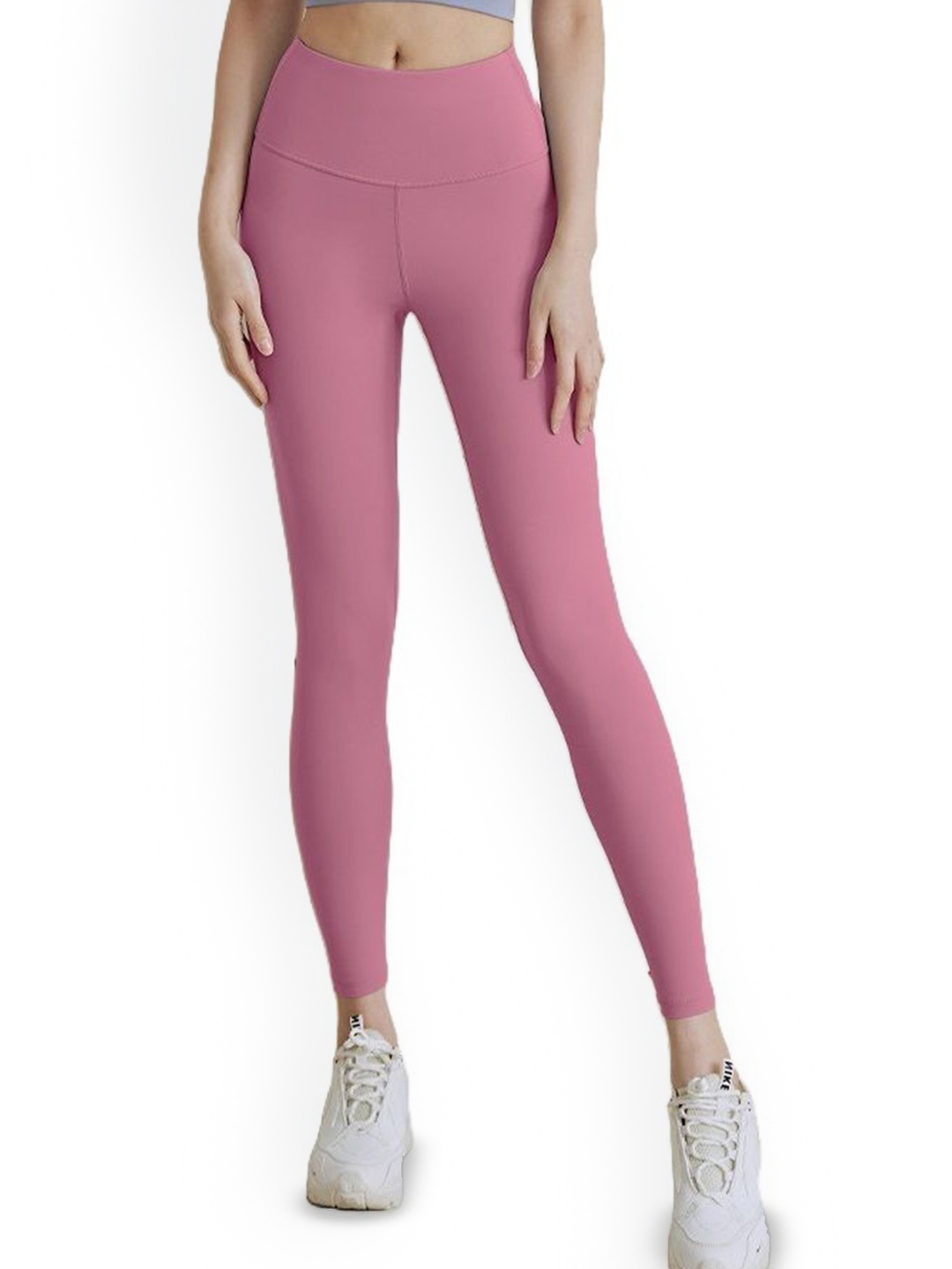 

Alexvyan Slim-Fit Breathable Anti-Skid Stretchable Gym Wear Tights, Pink