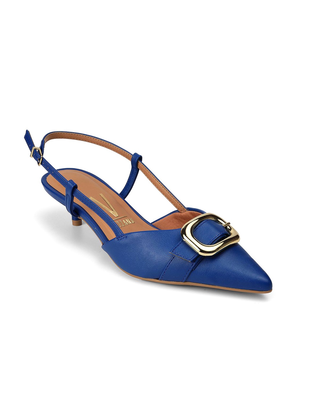 

Vizzano PU Kitten Sandals with Buckles, Blue