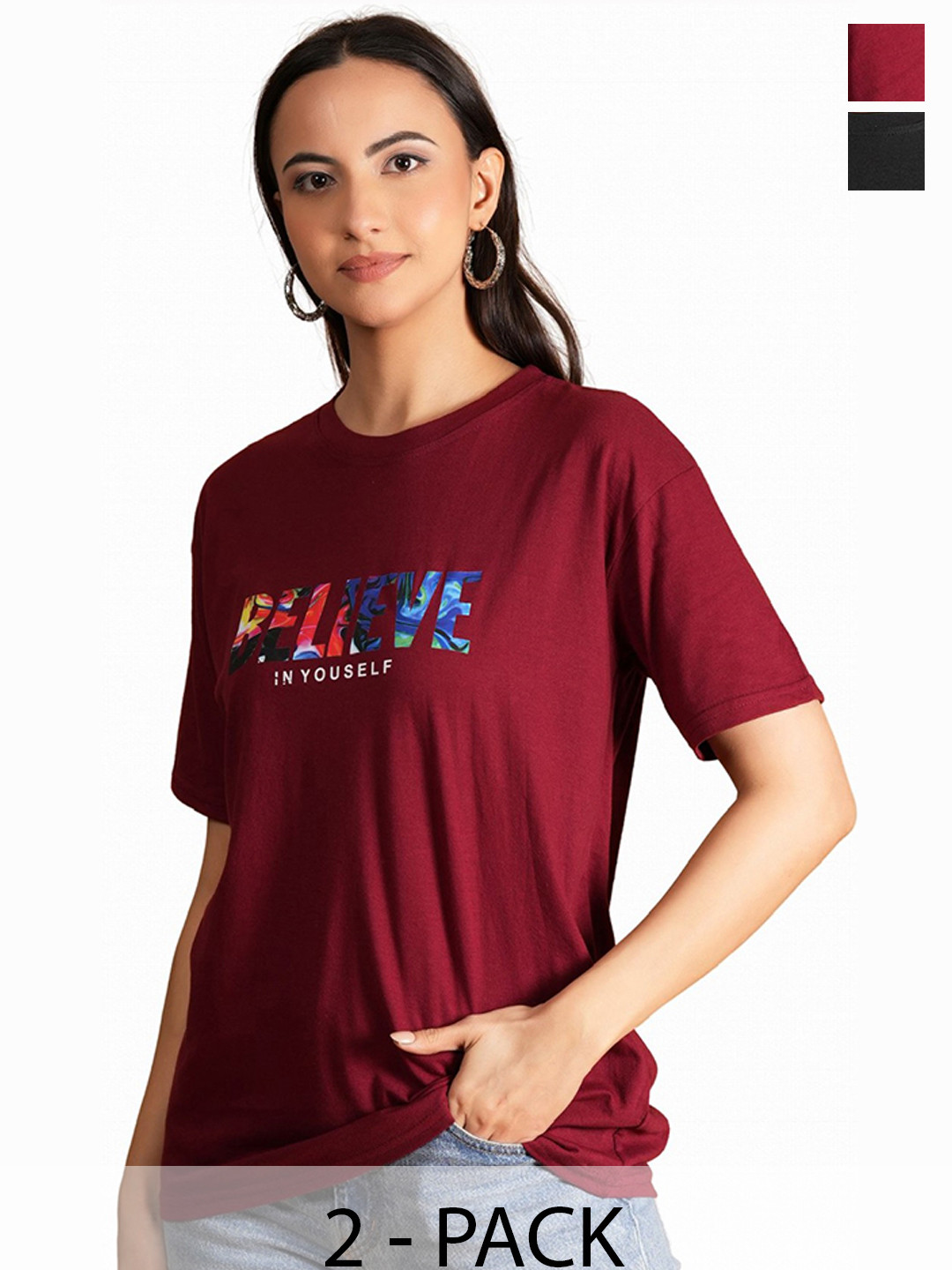 

BAESD Women Typography 2 Printed T-shirt, Multi