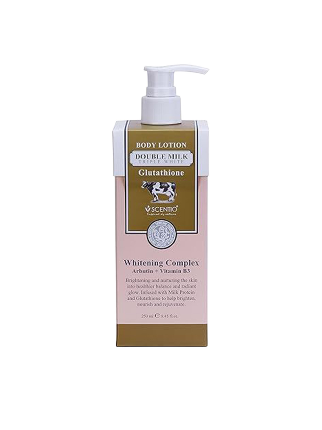 

Scentio Organic Double Milk Triple Whitening Body Lotion- 250 ml, White