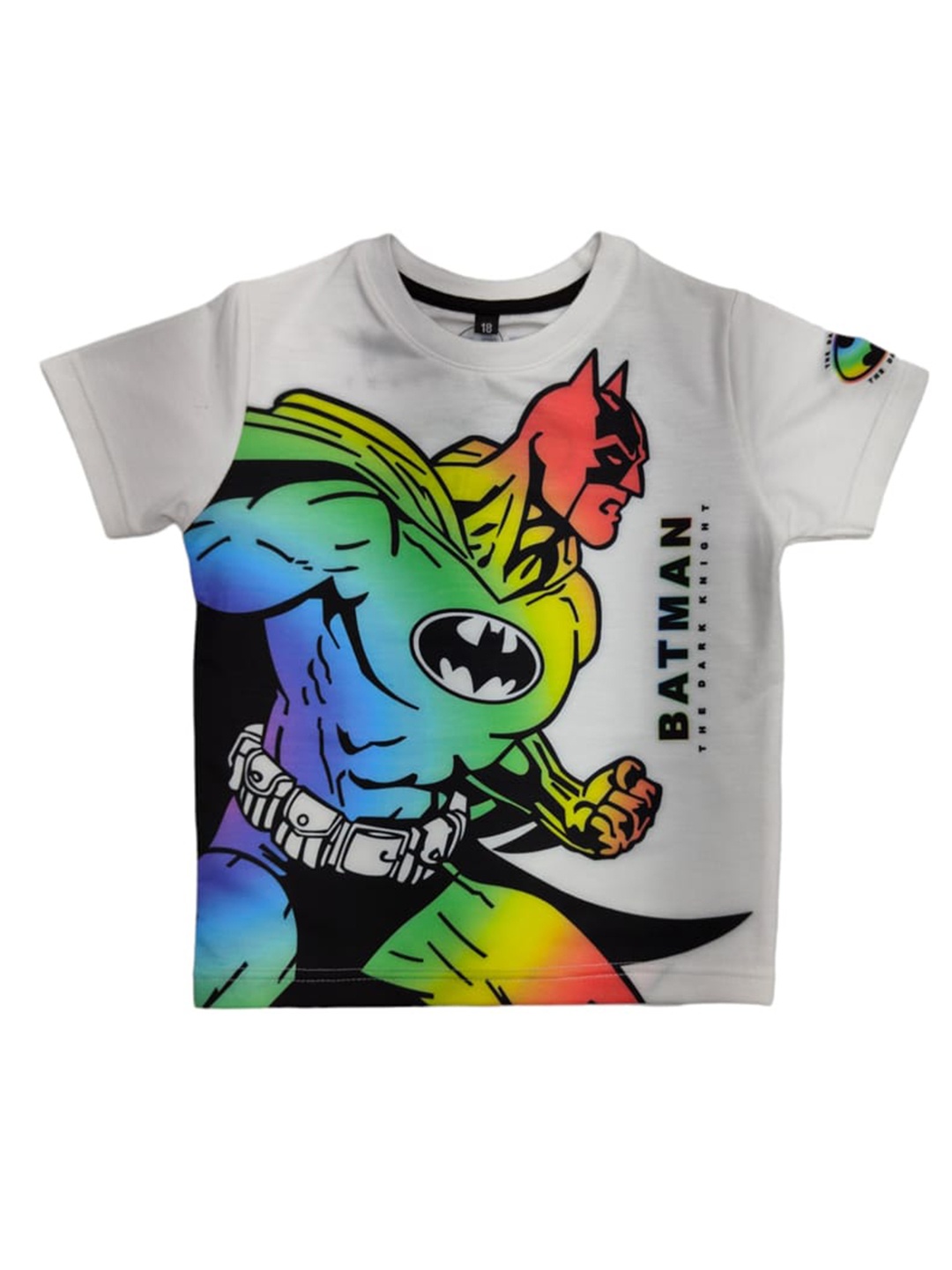 

BAESD Boys Batman Printed Applique T-shirt, White