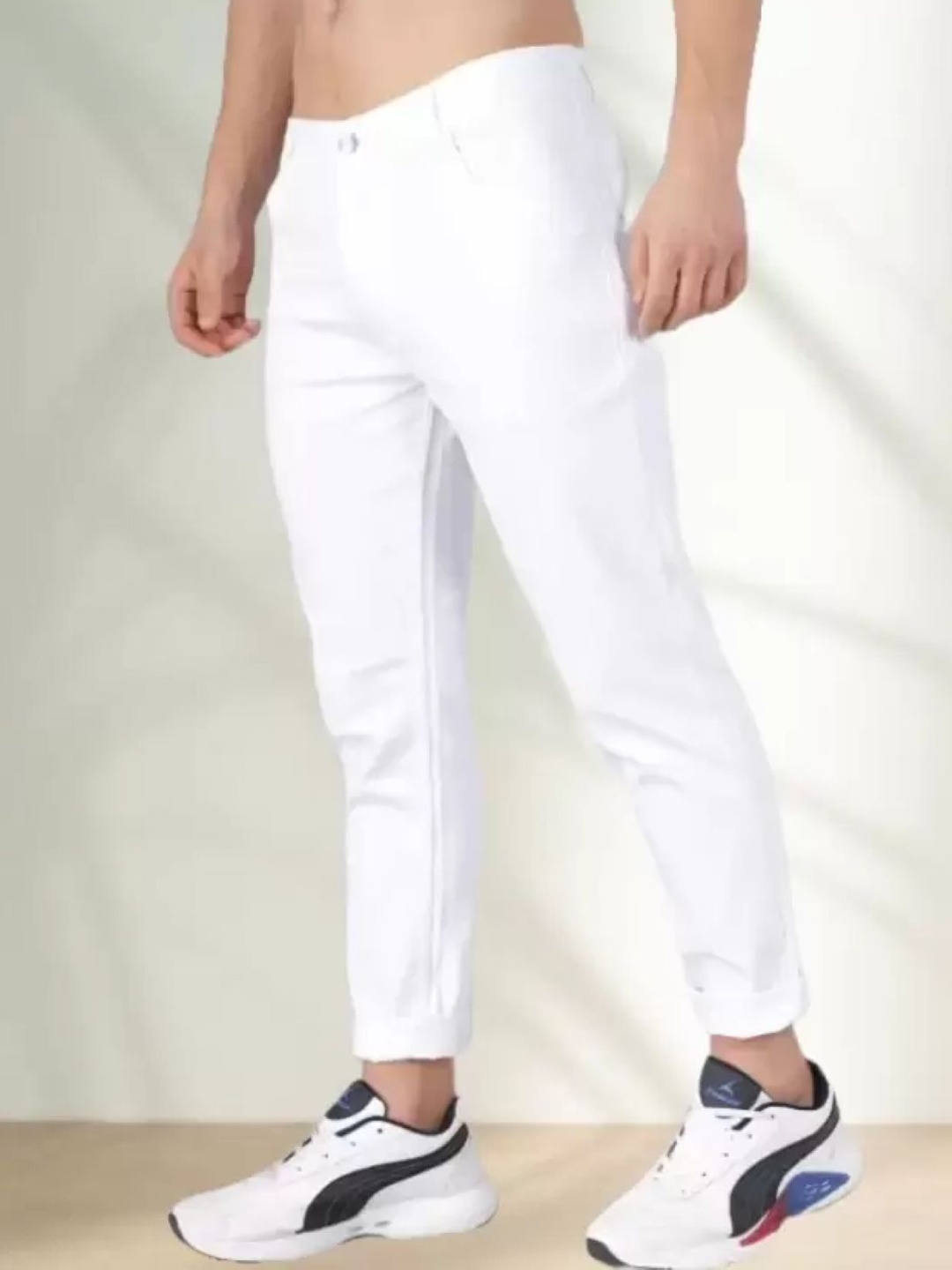 

COMFITS Men Classic Straight Fit Jeans, White