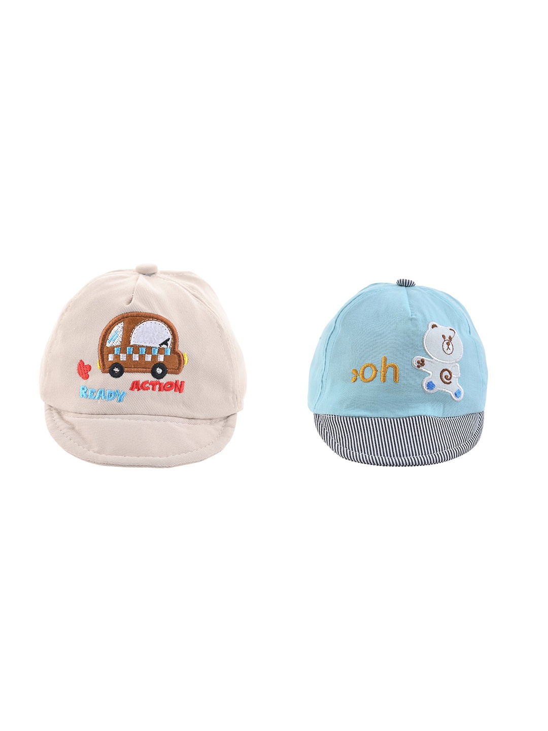 

SHOP FRENZY Pack Of 2 Kids Printed Baseball Cap, Blue