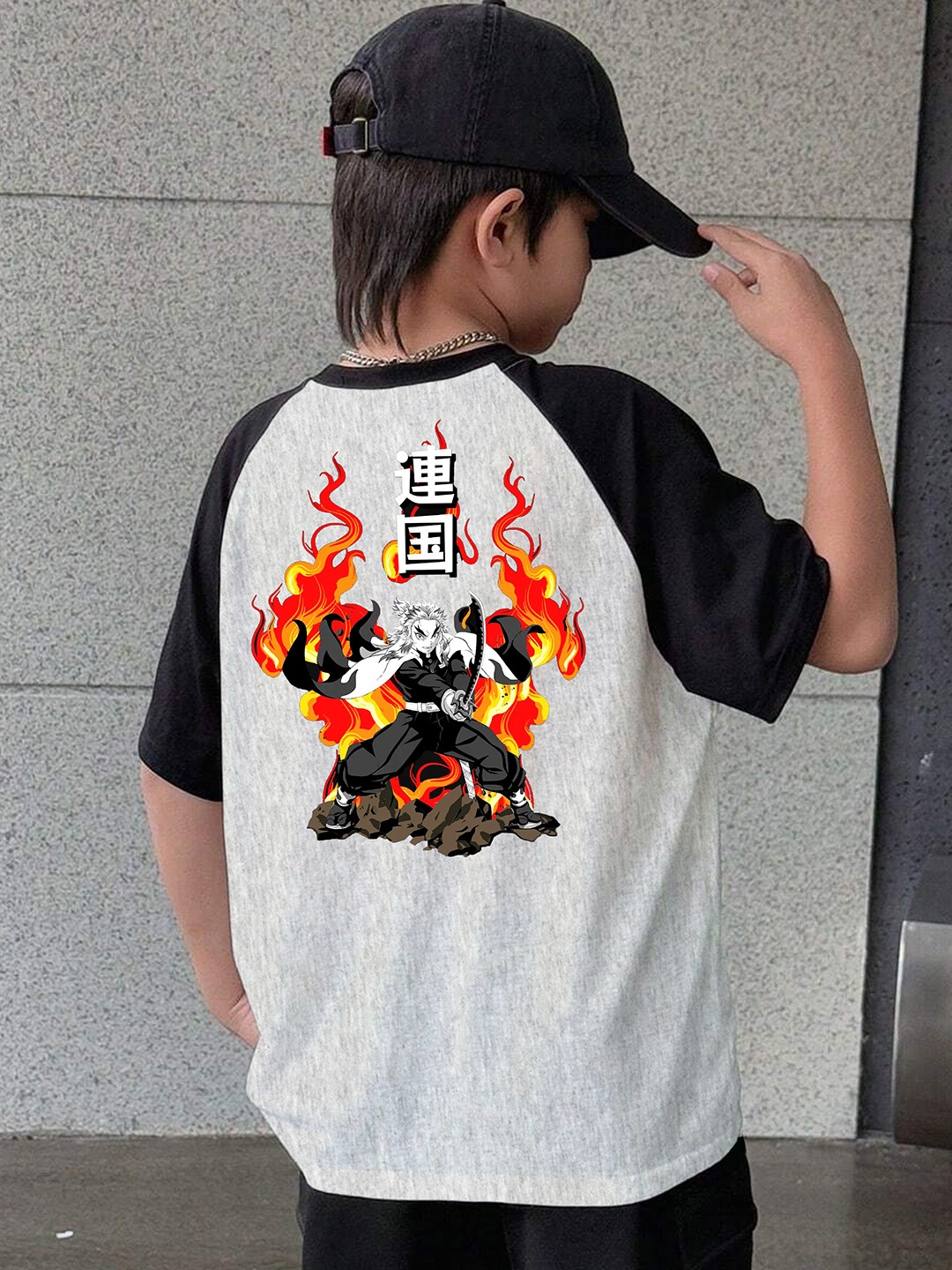 

BAESD Boys Printed T-shirt, Grey