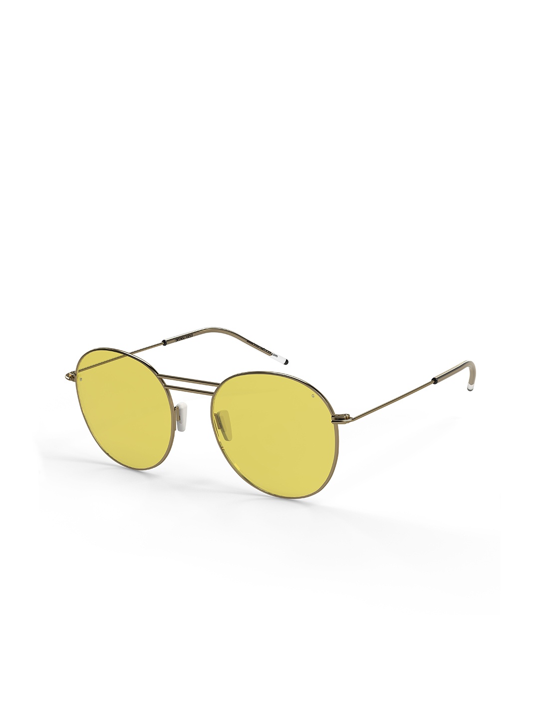 

INTENSE FOCUS Unisex Oval Sunglasses with UV Protected Lens, Yellow