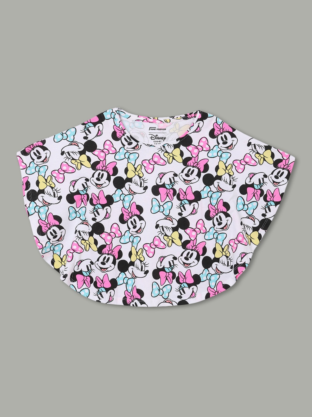 

Fame Forever by Lifestyle Girls Mickey & Friends Printed Cotton T-shirt, White