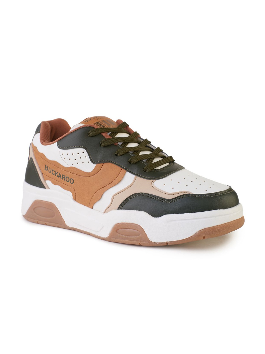 

Buckaroo Men Colourblocked Lace-Ups Sneakers, Olive