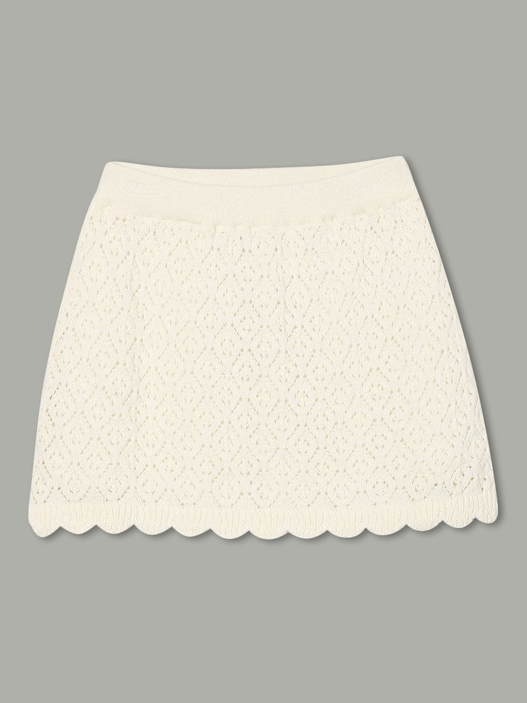 

Fame Forever by Lifestyle Girls Self Design A-Line Skirt, Off white