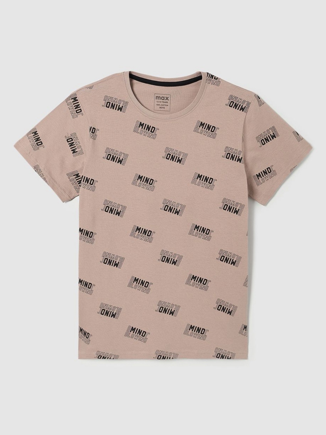 

max Boys Printed T-shirt, Grey
