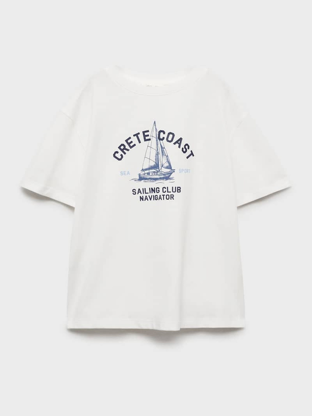 

Mango Kids Boys Typography Print Drop-Shoulder Sleeves Pure Cotton T-shirt, White