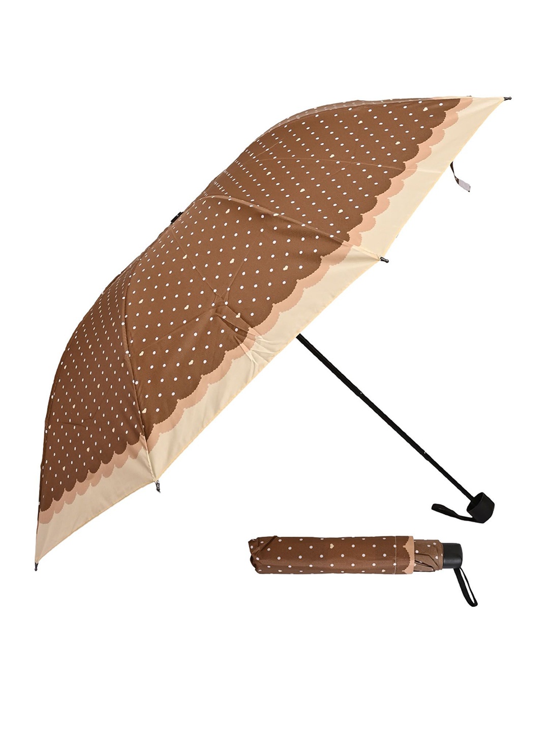 

LOOM LEGACY Manual 3 Fold Ethnic Motifs Umbrellas, Brown