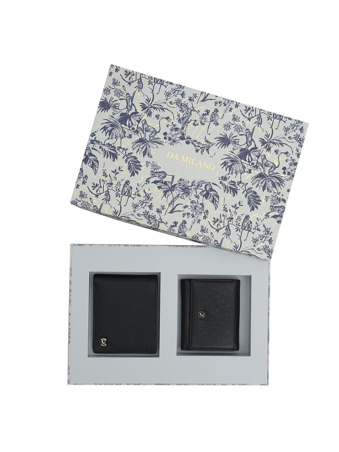 

Da Milano Women Accessory Gift Set of Wallet and Card Holder, Black