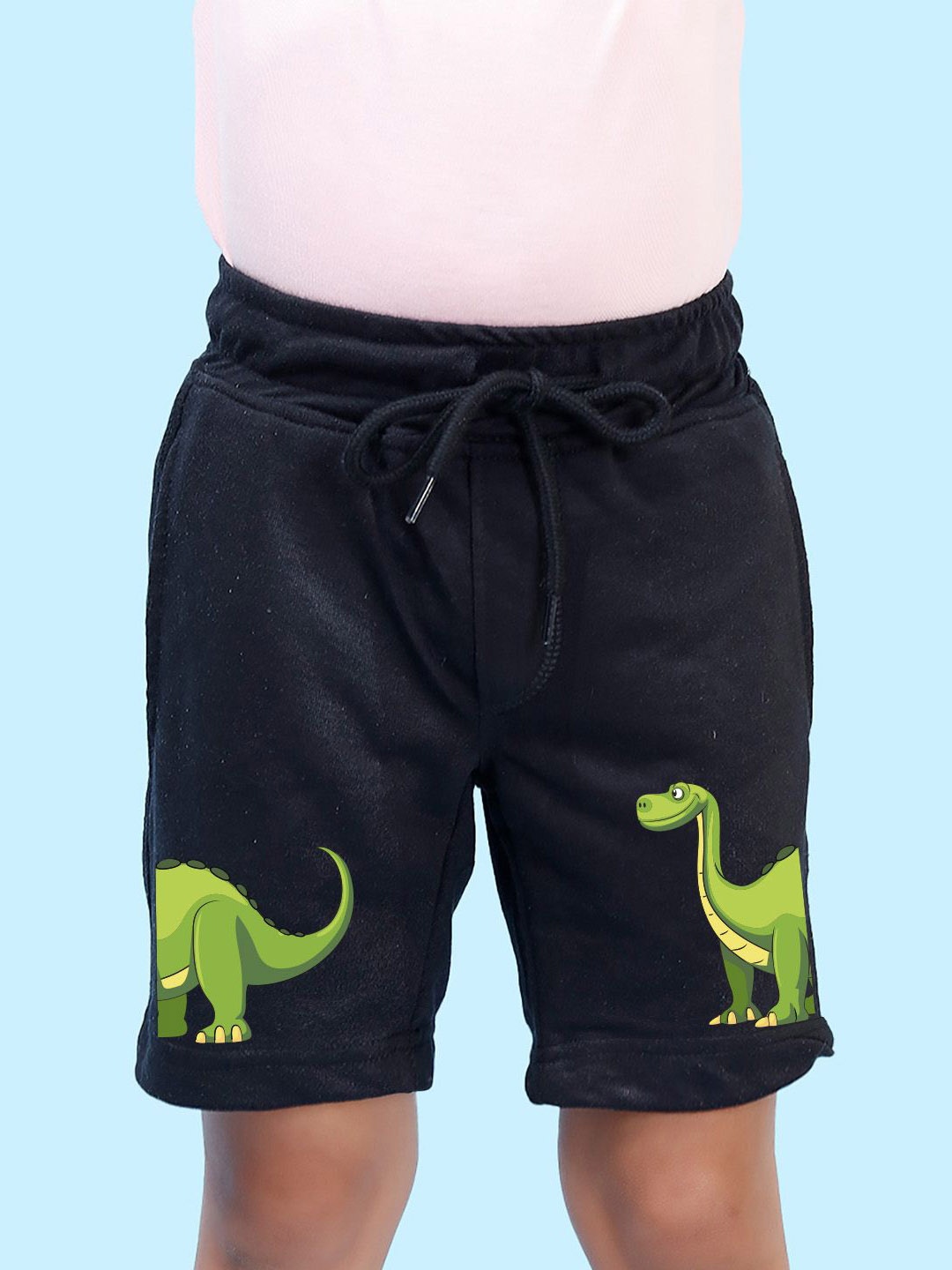 

NUSYL Boys Printed Regular Fit Mid-Rise Shorts, Black