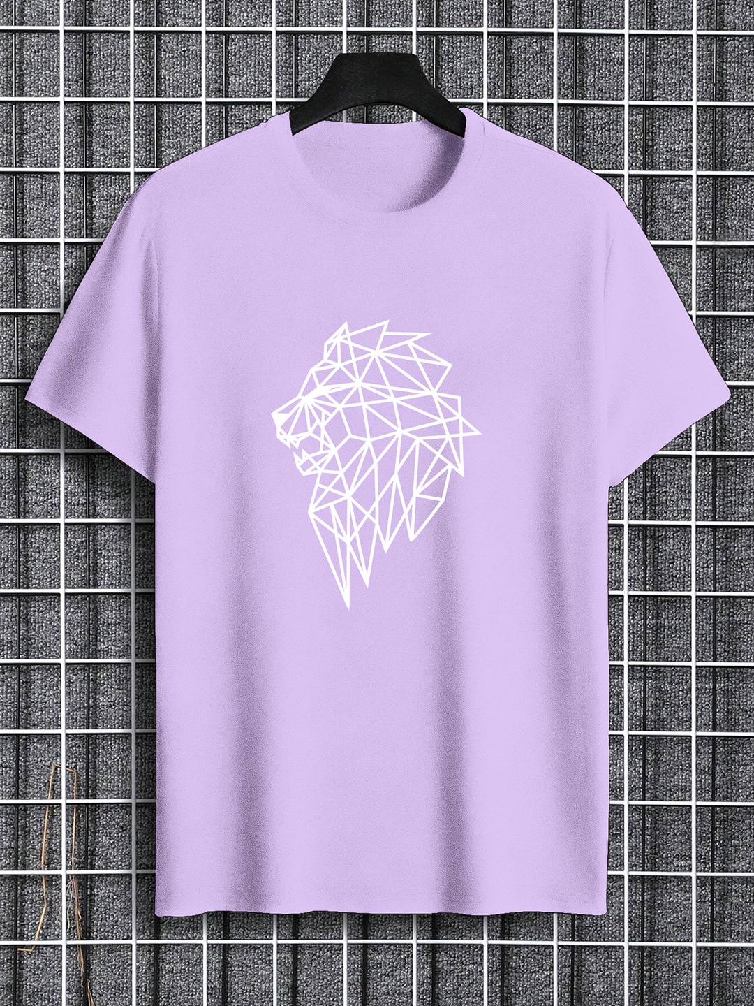 

TOGS & TERRE Men Graphic Printed Round Neck Cotton T-shirt, Lavender