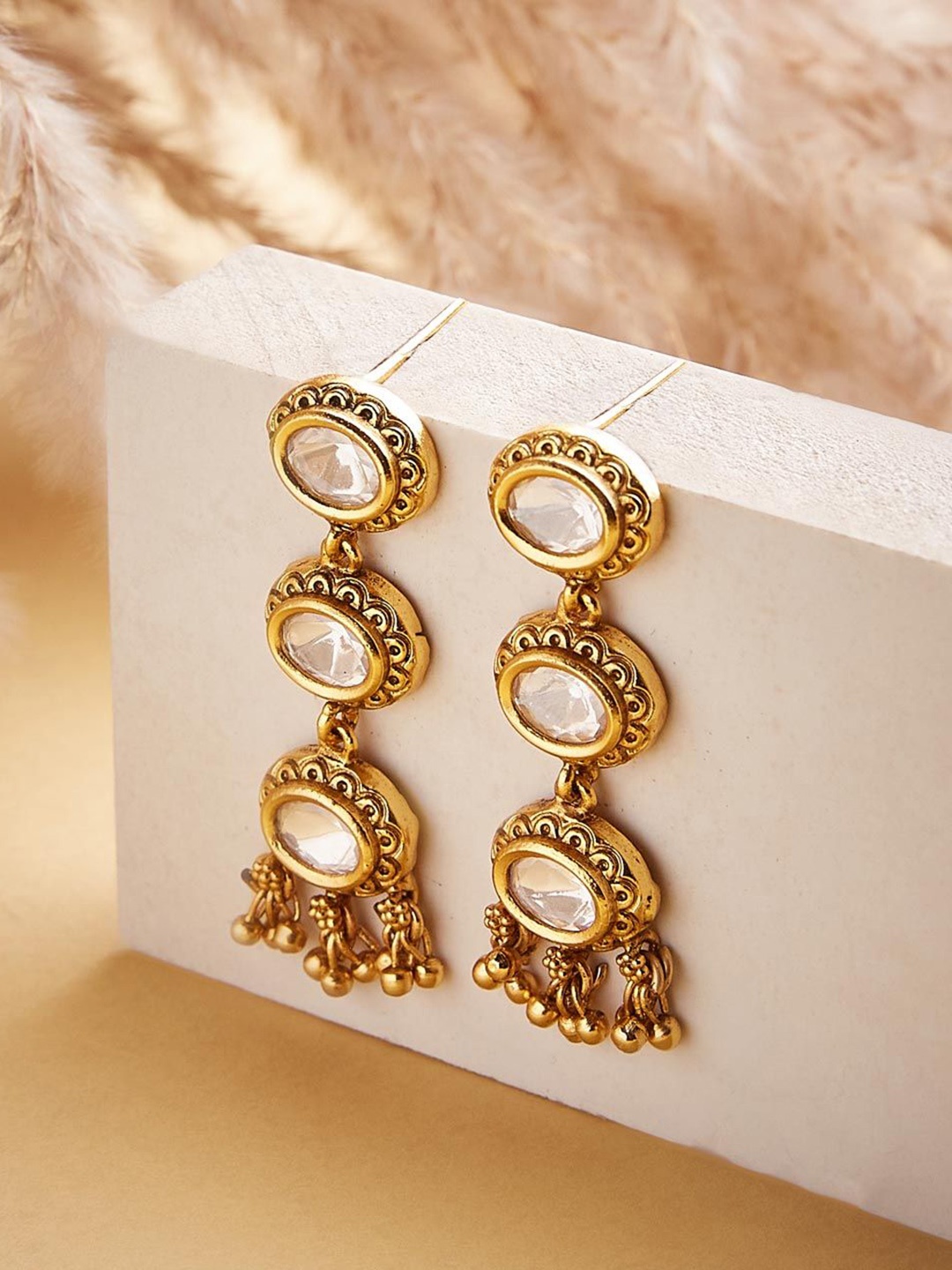 

Fabindia Contemporary Drop Earrings, Gold