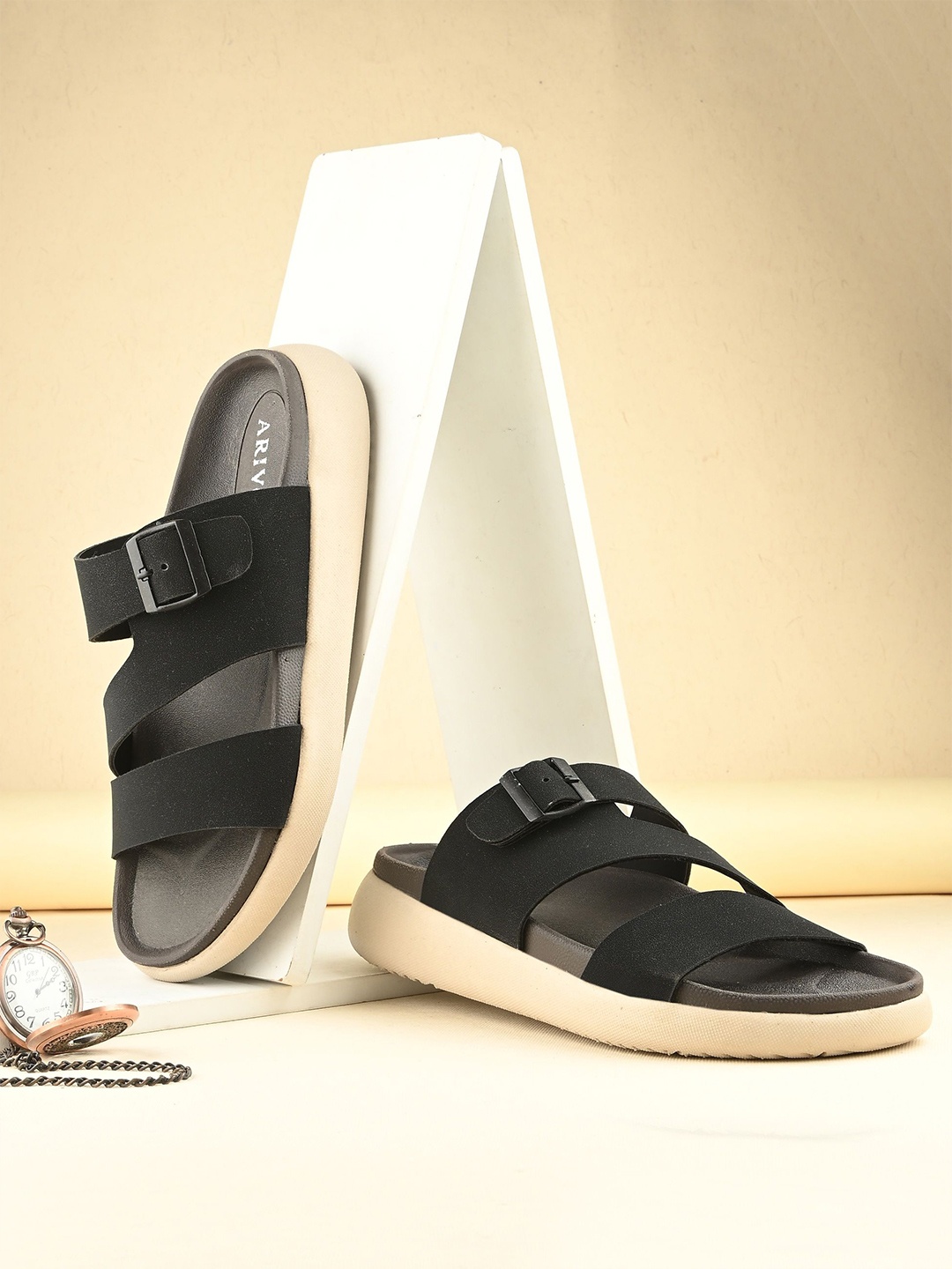 

ARIVO Men Comfort Sandals, Black