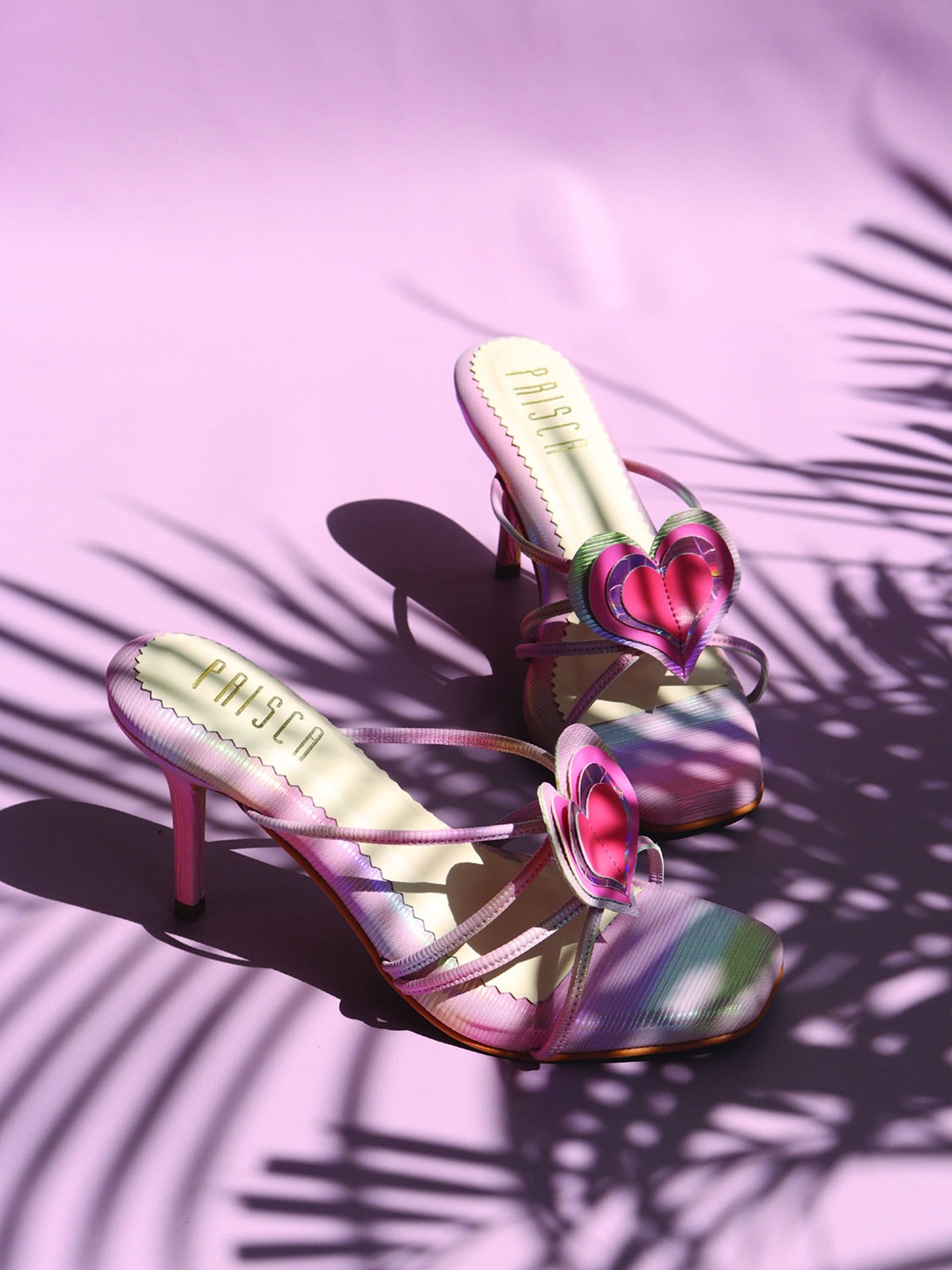 

House of Prisca Printed Stiletto Sandals, Pink