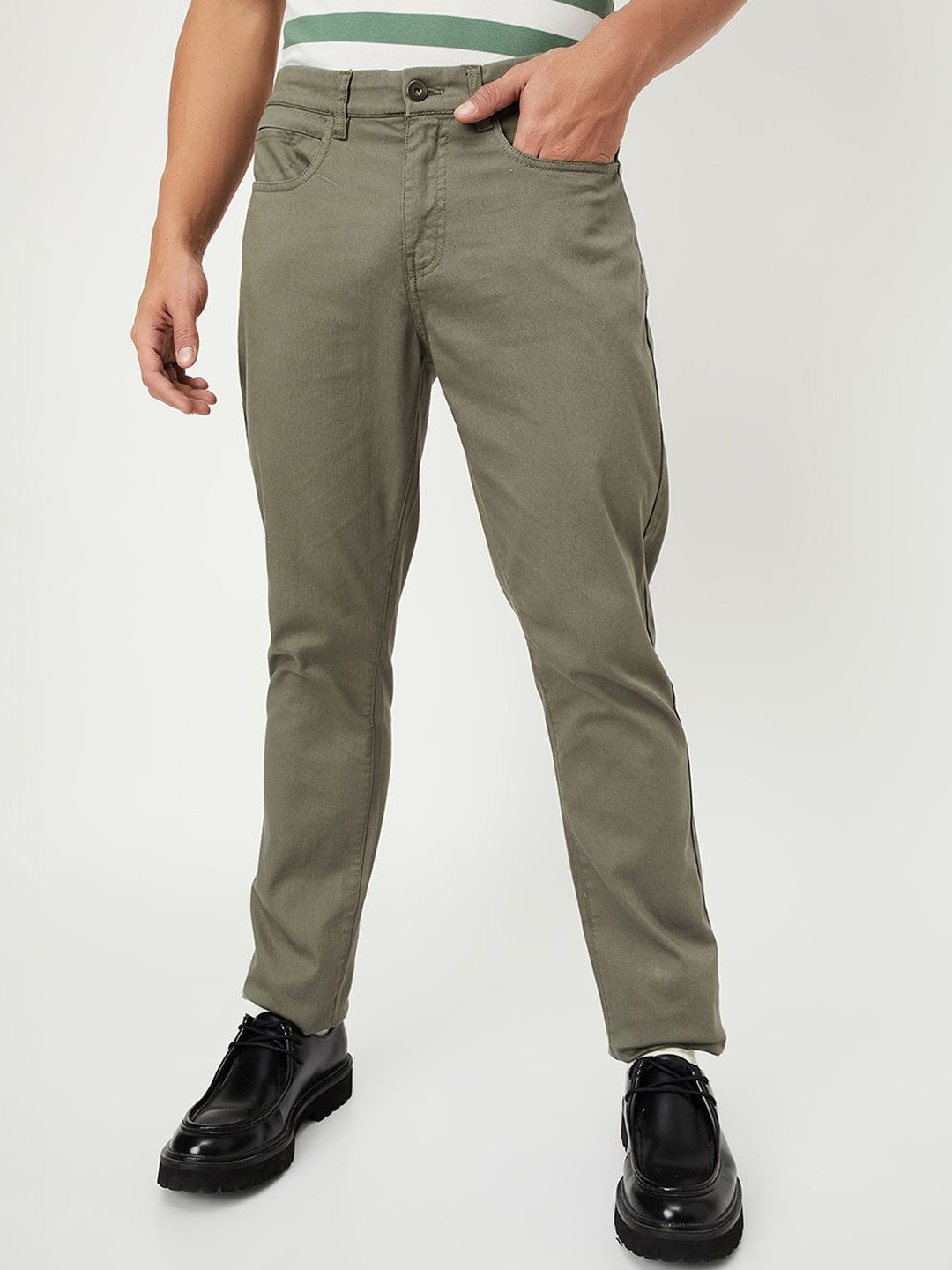

max Men Chinos Trousers, Green