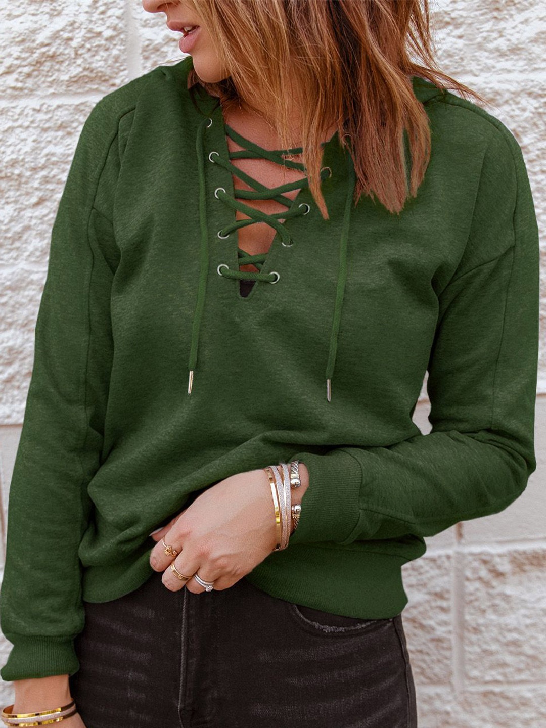 

Errabelly Hooded Top, Green