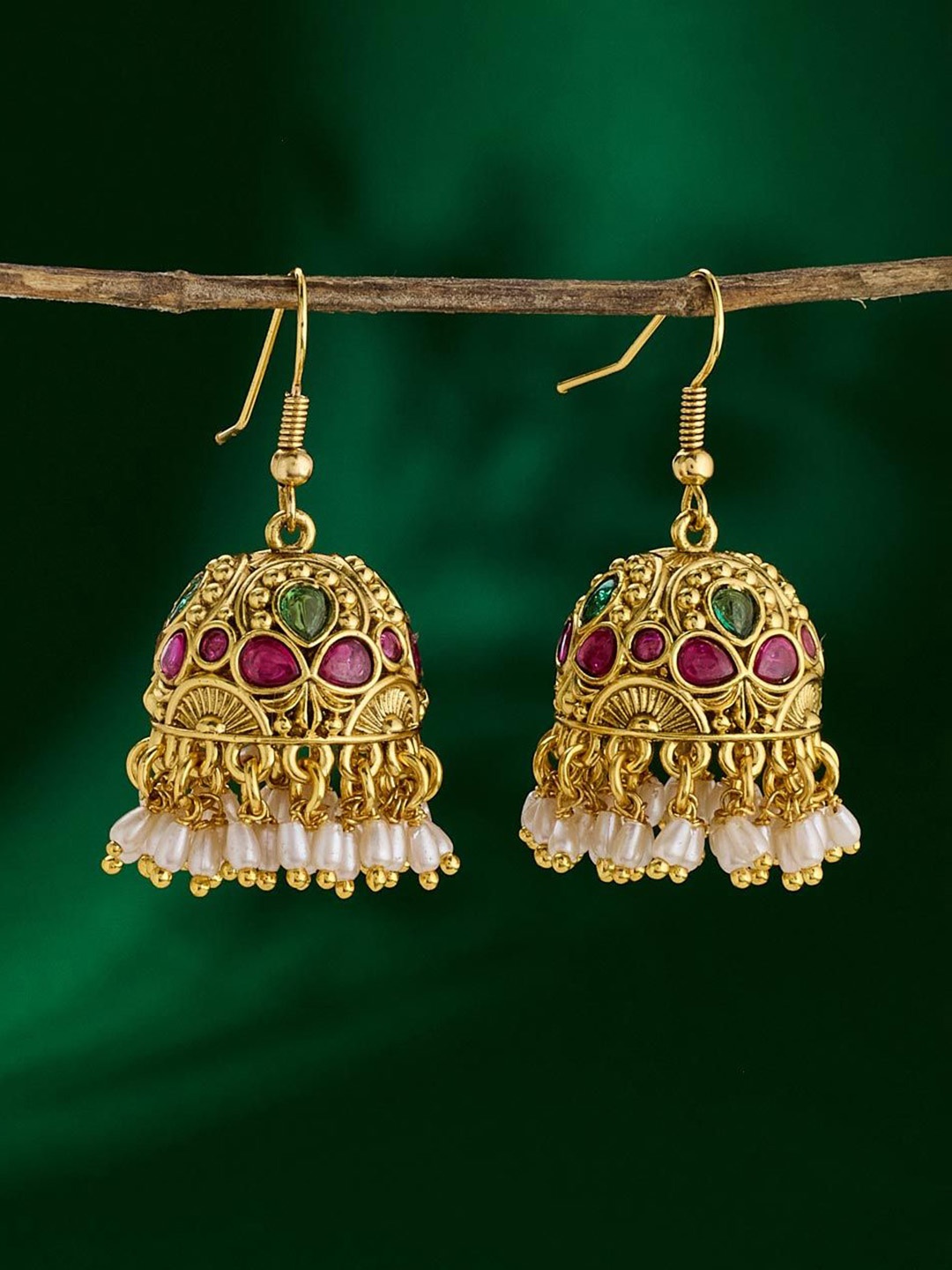 

Fabindia Contemporary Jhumkas Earrings, Gold