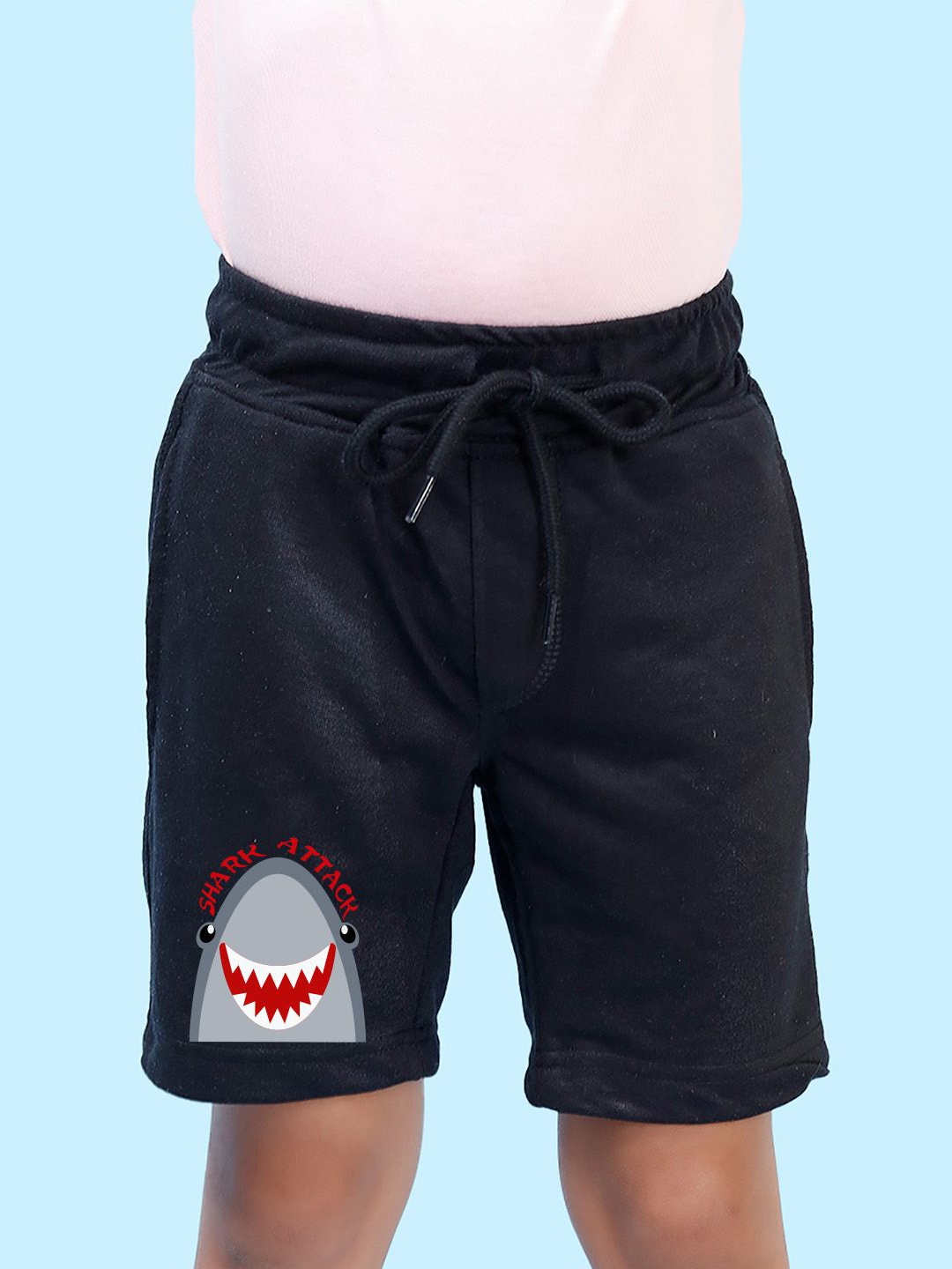 

NUSYL Boys Printed Regular Shorts, Black