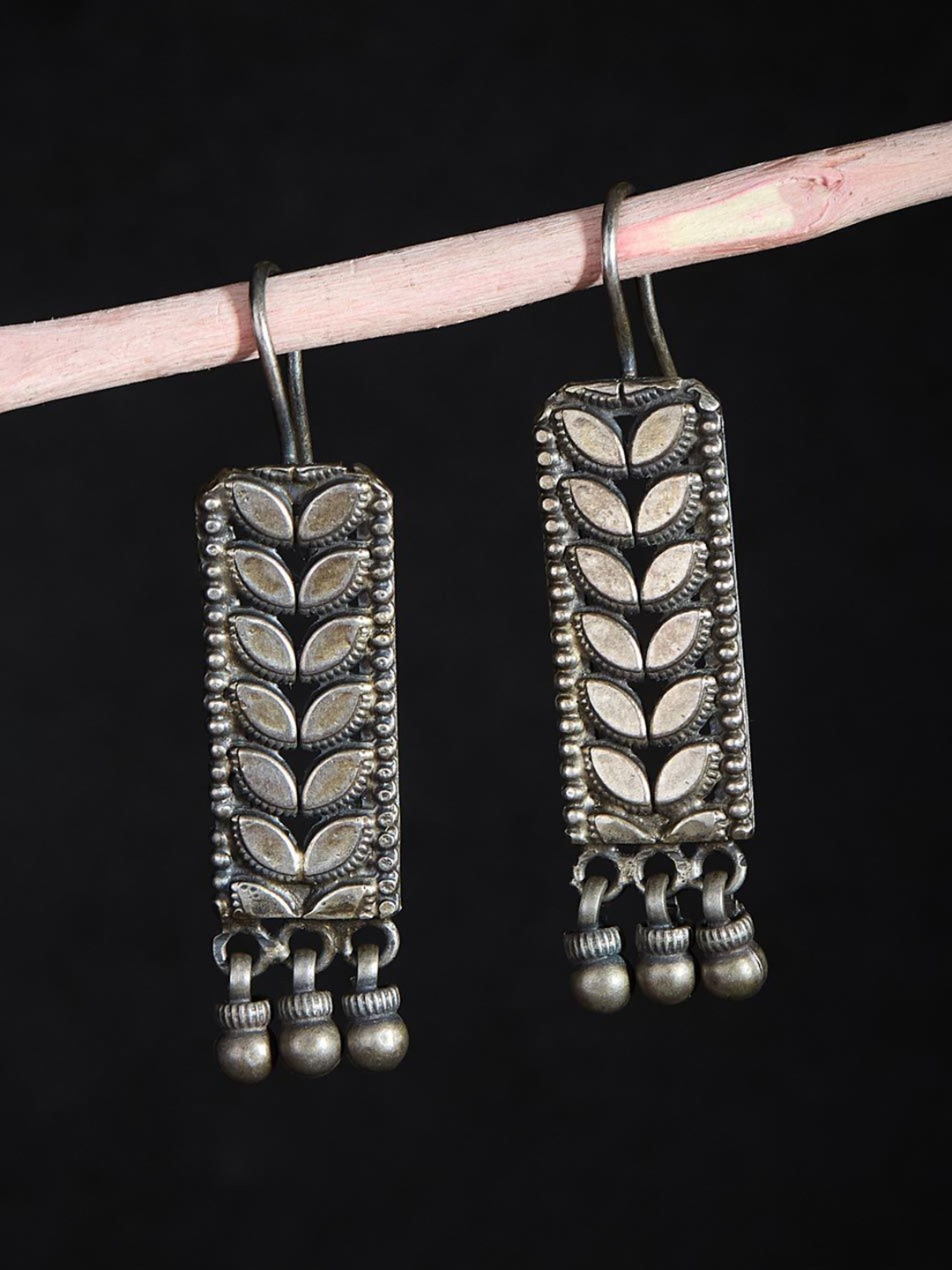 

Fabindia Contemporary Drop Earrings, Silver