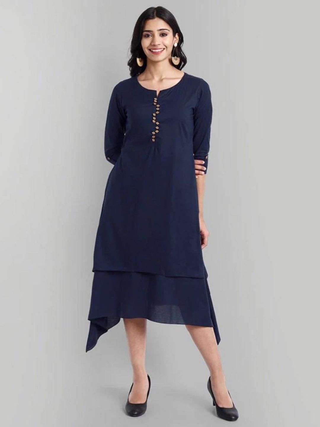 

Mera Rang A-Line Midi Dress, Blue