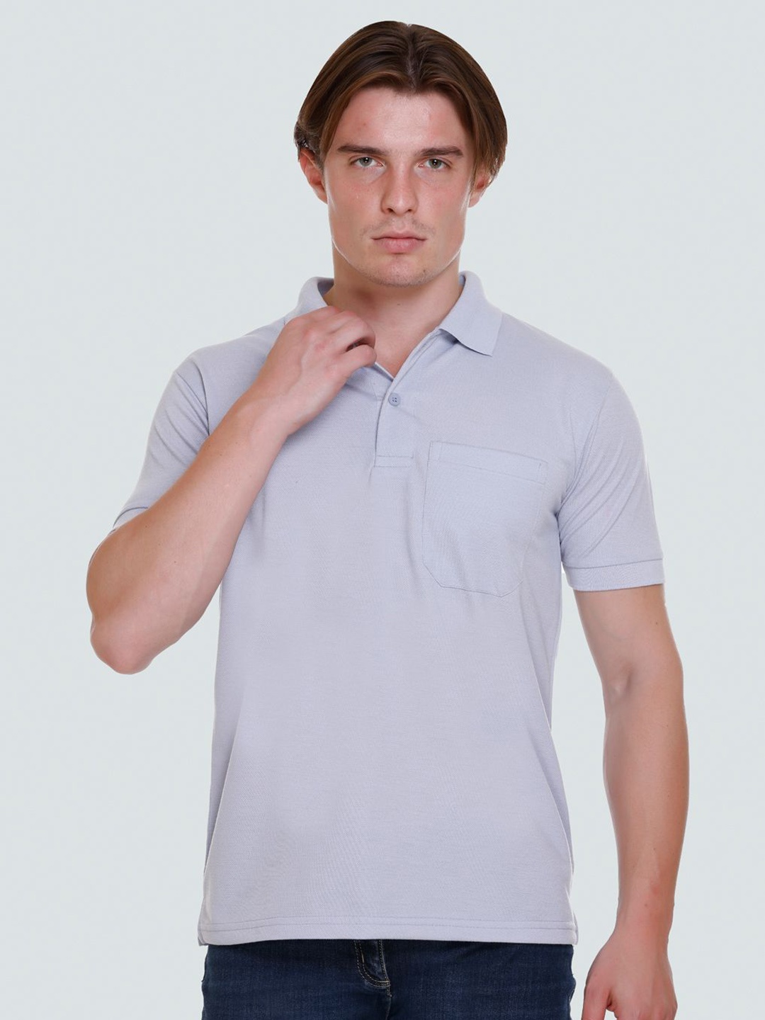 

Yoorix Men Polo Collar T-shirt, Pink