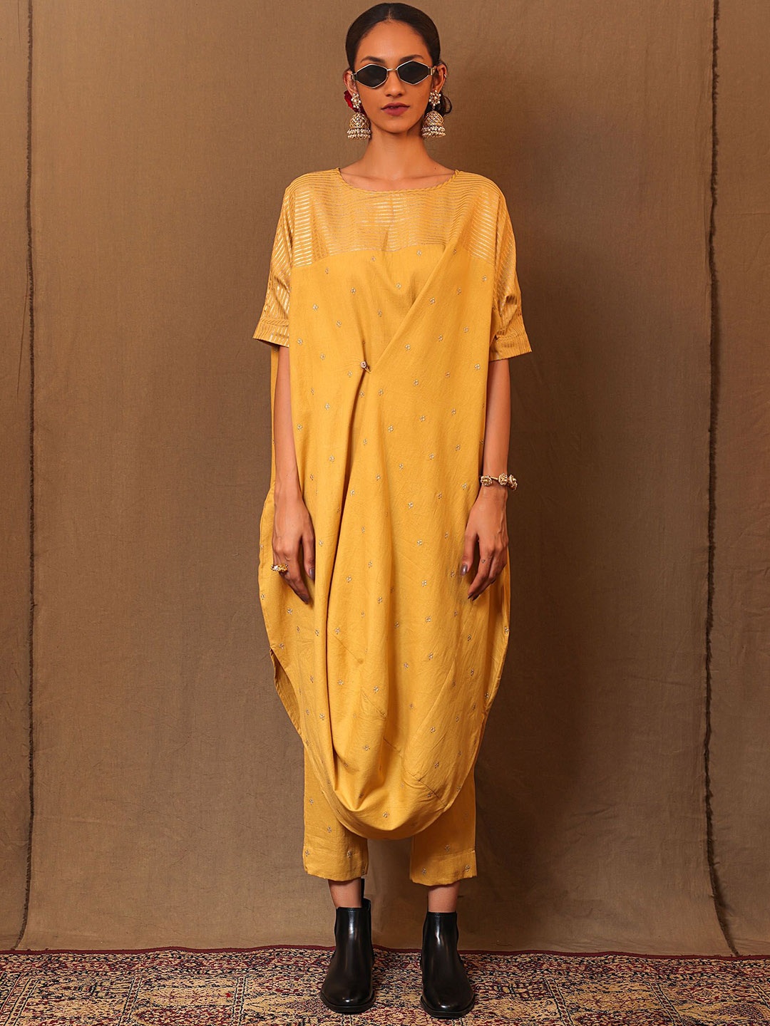 

MATI Women Comfort High-Rise Jodhpuris Trousers, Yellow