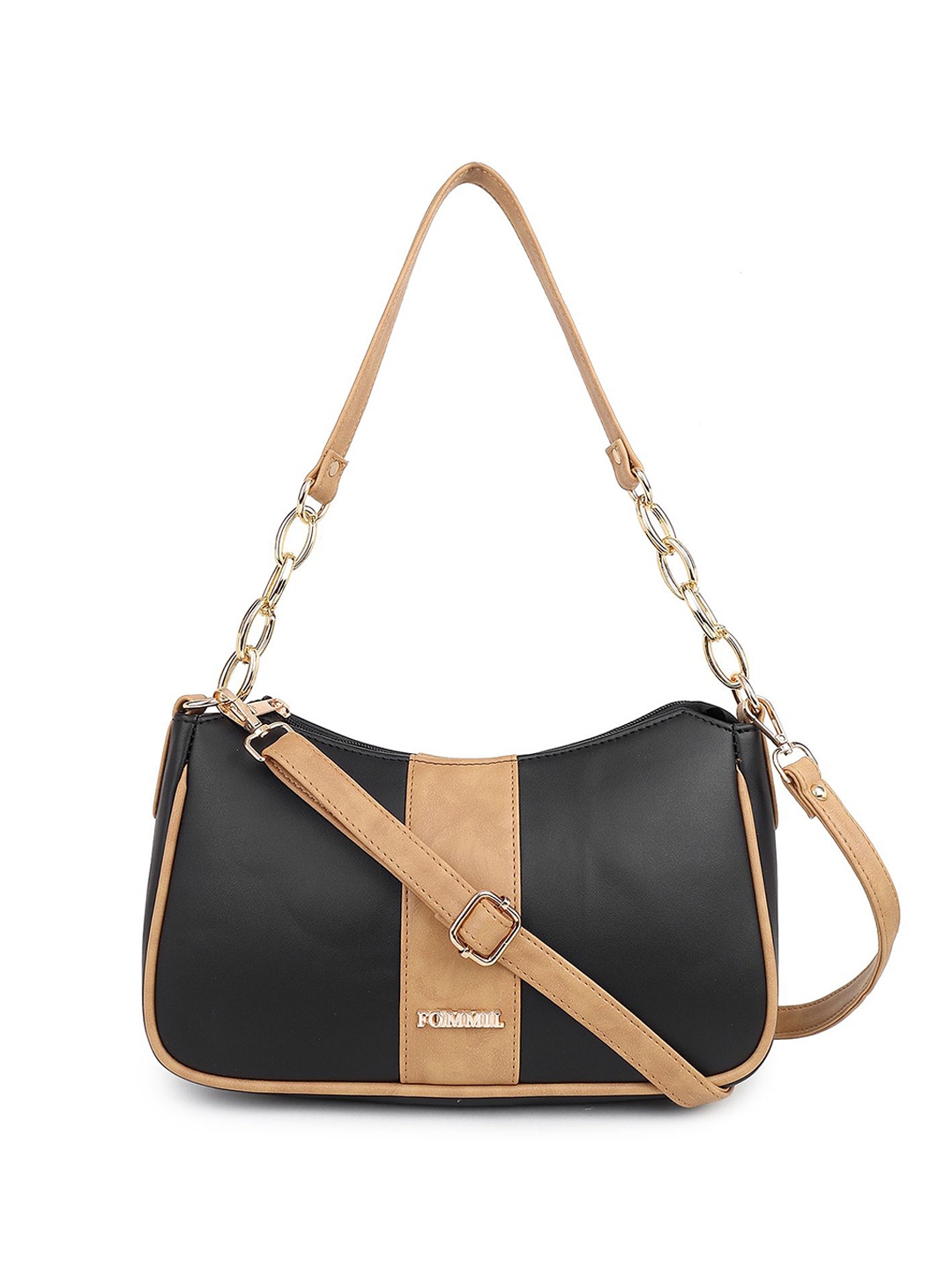 

FOMMIL Structured Sling Bag, Black