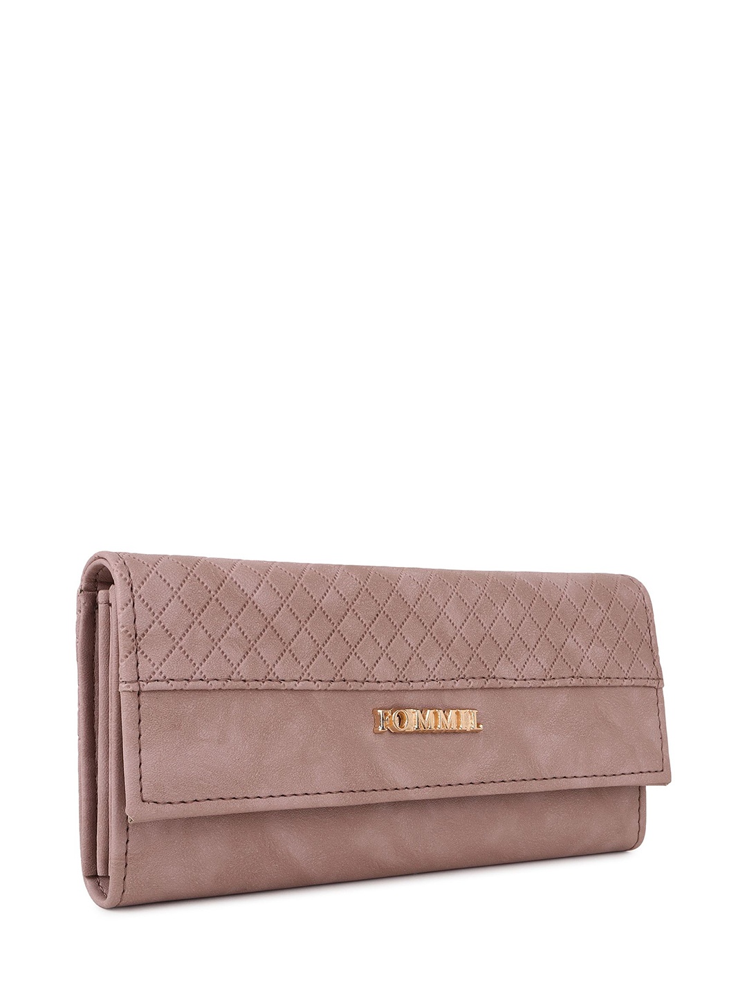 

FOMMIL Textured Purse Clutch, Peach