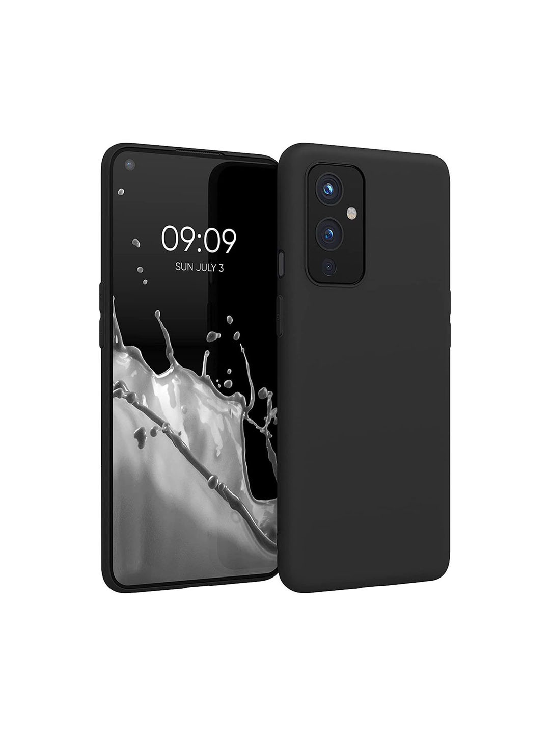 

LIRAMARK Solid Printed OnePlus 9 Flip Case Mobile Accessories, Black