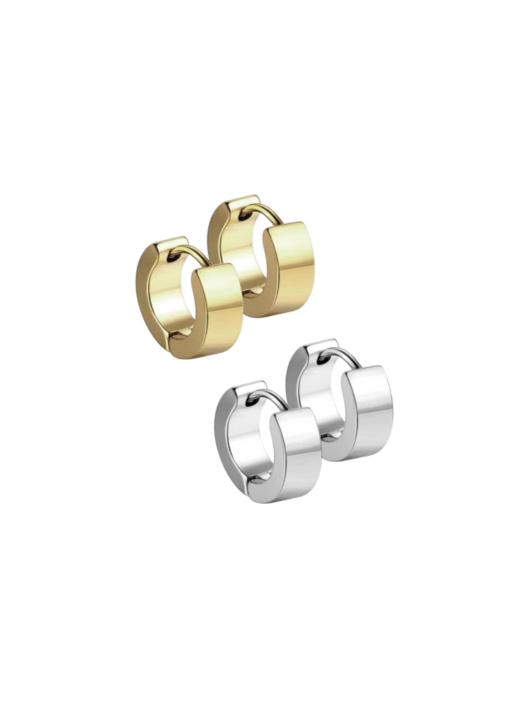 

The Roadster Lifestyle Co Set Of 2 Silver-Plated Circular Shaped Hoop Earrings