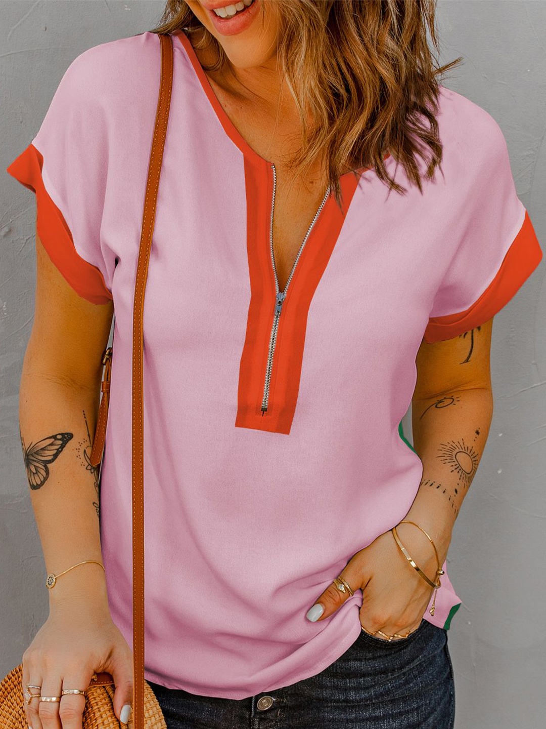 

Errabelly Extended Sleeves Top, Pink