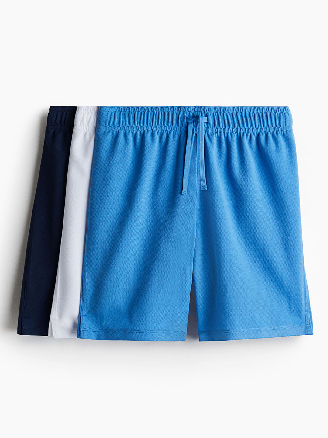 

H&M 3-Pack Mesh Sports Shorts With DryMove, Blue