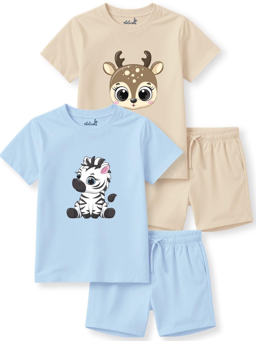

Minicult Unisex Kids T-shirt with Pyjamas, Blue