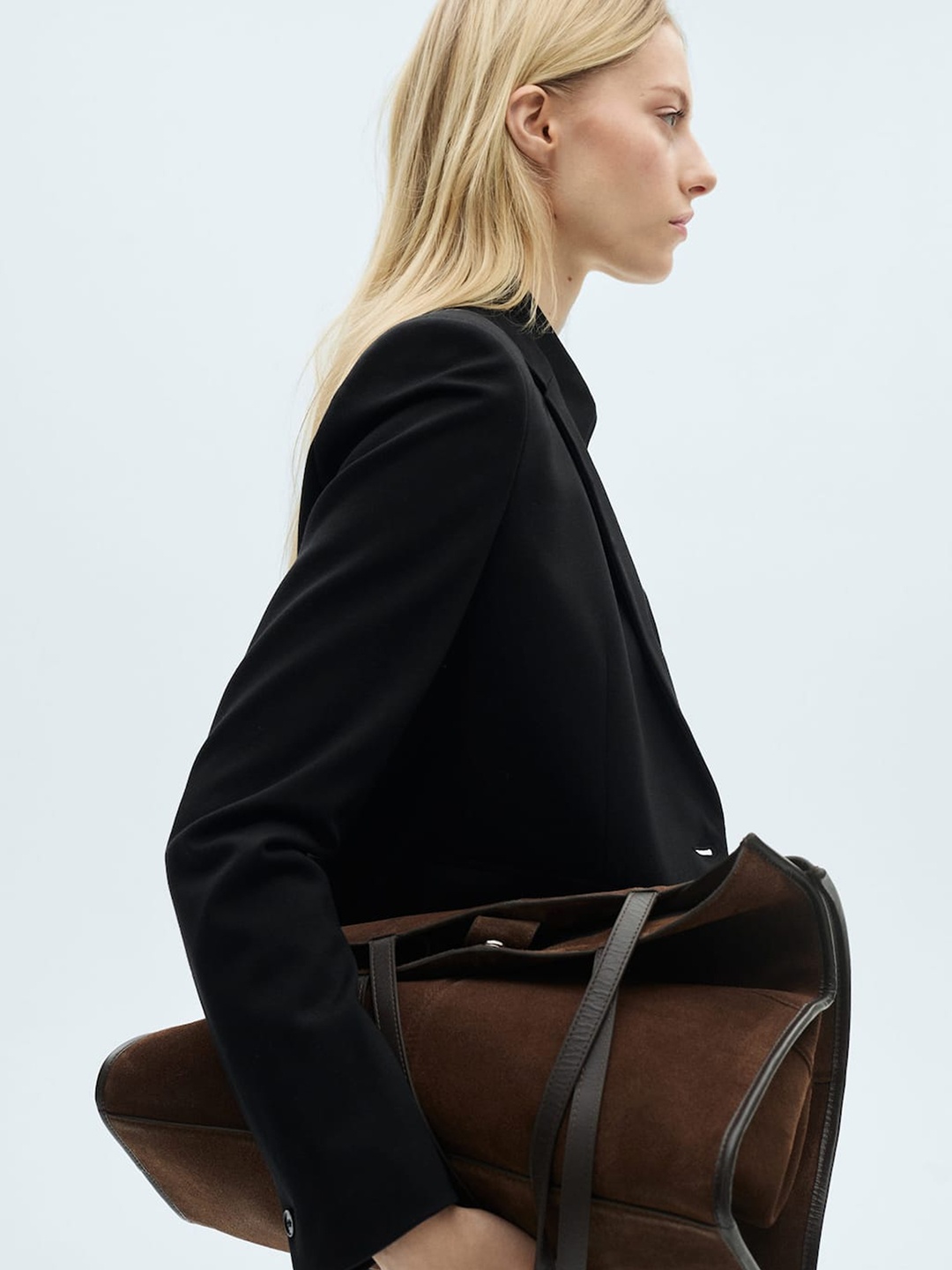 

MANGO Single-Breasted Formal Blazer, Black