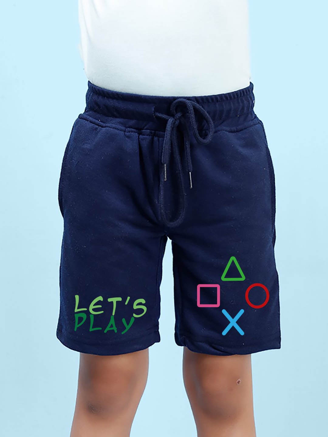 

NUSYL Boys Printed Cotton Shorts, Blue